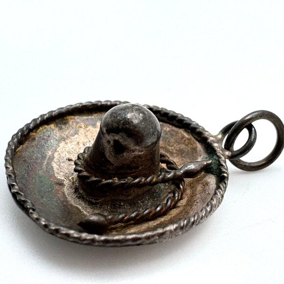 Sterling Silver Western Cowboy Charm Set Boot Spur Hat Chaps Money Bag Vintage - Picture 12 of 13